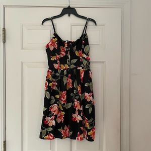 Xhiliration Black Floral Dress Size XS